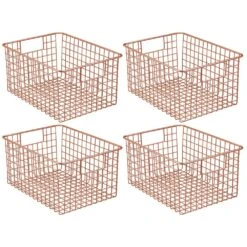 Wire Pantry Basket With Handles 12 X 9 X 6 16 Wire Pantry Basket With Handles 12 X 9 X 6 -mDesign 1000 Square JPG 08227MDK.MAIN 3