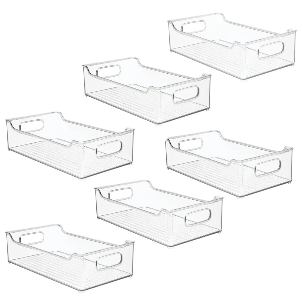 Stackable Kitchen Bin with Handles 14.5 x 8 x 4 Stackable Kitchen Bin With Handles 14.5 X 8 X 4 -mDesign 1000 Square JPG 08701MDK.PT02