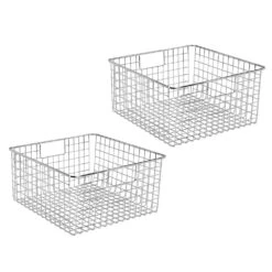 Wire Pantry Basket With Handles 12 X 12 X 6 13 Wire Pantry Basket With Handles 12 X 12 X 6 -mDesign 1000 Square JPG 08744MDCO.PT02