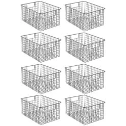 Wire Pantry Basket With Handles 12 X 9 X 6 18 Wire Pantry Basket With Handles 12 X 9 X 6 -mDesign 1000 Square JPG 09057MDK.MAIN 3