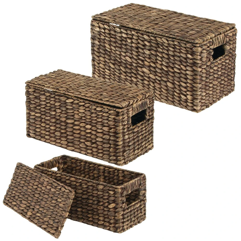 Hyacinth Nesting Basket Set with Removable Lids Hyacinth Nesting Basket Set With Removable Lids -mDesign 1000 Square JPG 09235MDHS.MAIN 3