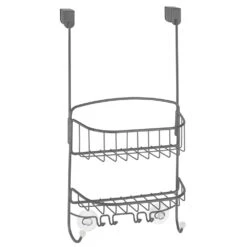 Over-the-Door Shower Caddy With 4 Hooks 4 Over-the-Door Shower Caddy With 4 Hooks -mDesign 1000 Square JPG 09307MDBST.PT04