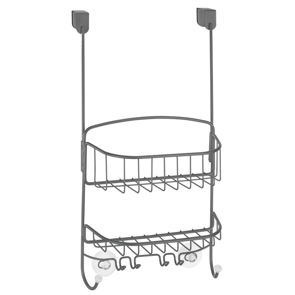 Over-the-Door Shower Caddy with 4 Hooks Over-the-Door Shower Caddy With 4 Hooks -mDesign 1000 Square JPG 09307MDBST.PT04