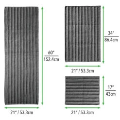 Cotton Ribbed Bath Mat Set 4 Cotton Ribbed Bath Mat Set -mDesign 1000 Square JPG 09324MDBST Dimensions