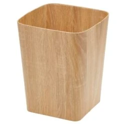 Square Bamboo Trash Can