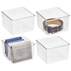 mDesign 7 Square Bin Set 6 X 6 X 4