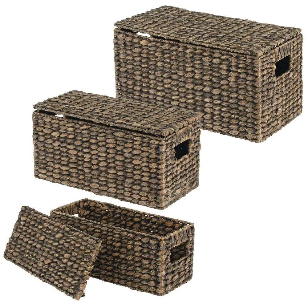 Hyacinth Nesting Basket Set with Removable Lids Hyacinth Nesting Basket Set With Removable Lids -mDesign 1000 Square JPG 10198MDHS.MAIN 3