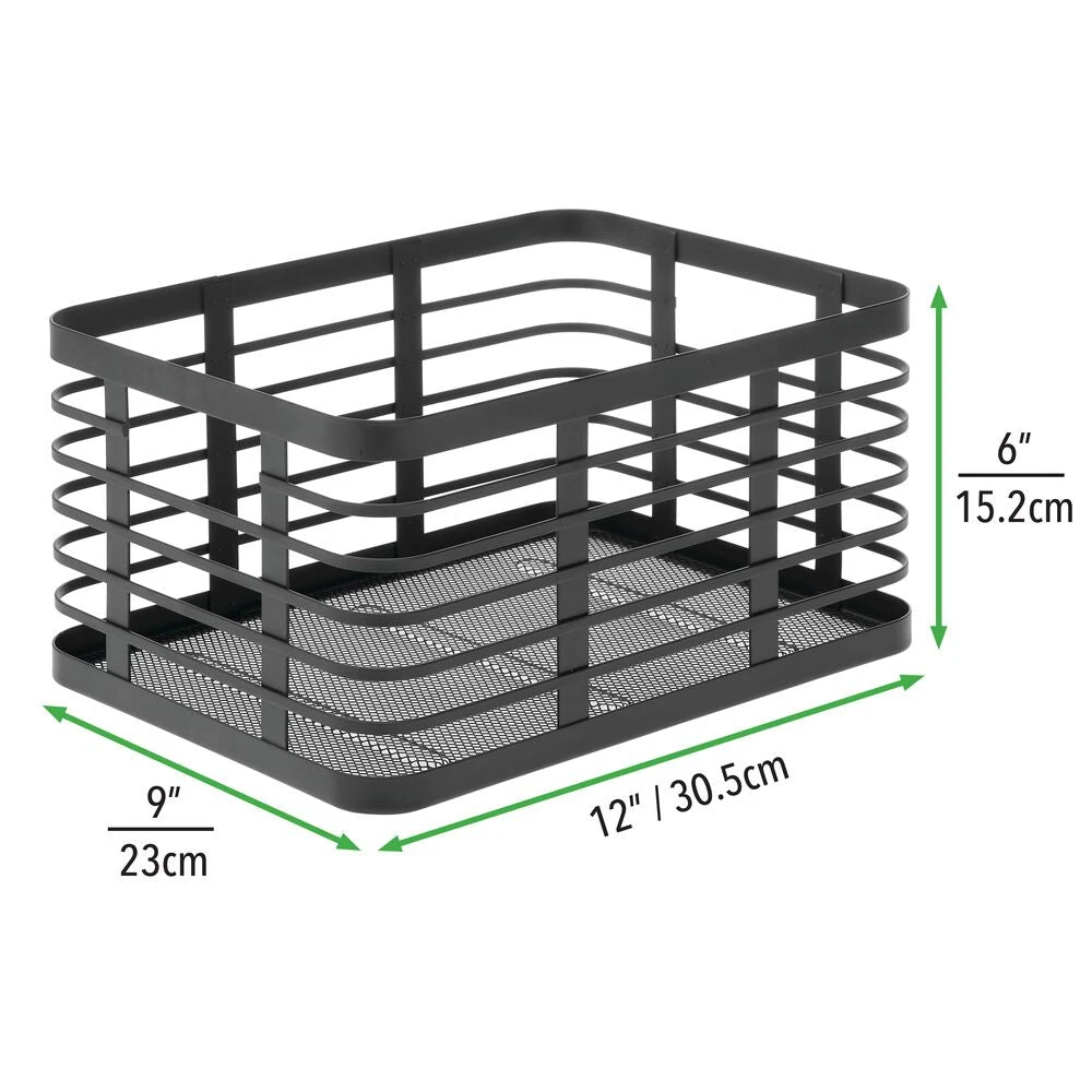 Wire Pantry Baskets9 x 12 x 6 Wire Pantry Baskets9 X 12 X 6 -mDesign 1000 Square JPG 10428MDK Dimensions