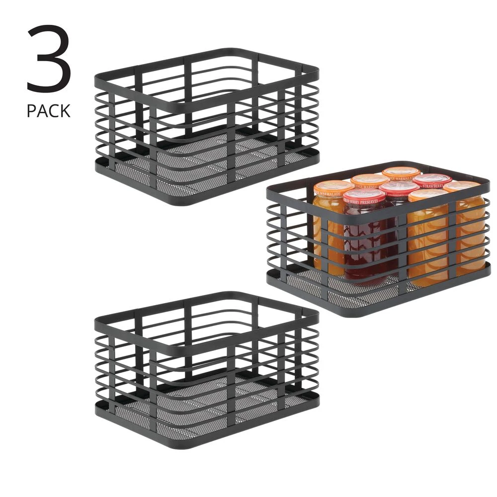 Wire Pantry Baskets9 x 12 x 6 Wire Pantry Baskets9 X 12 X 6 -mDesign 1000 Square JPG 10429MDK Outline