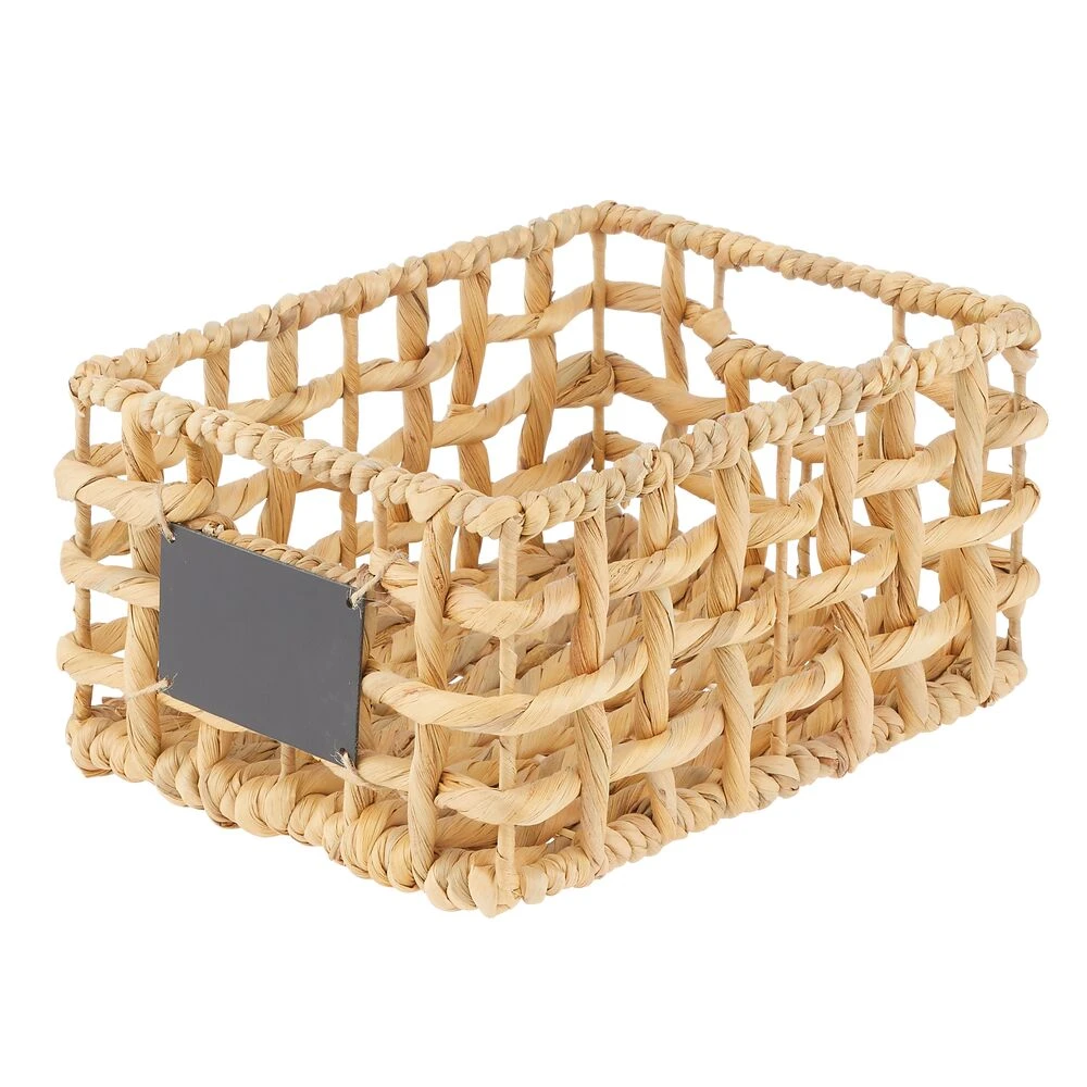 Open Weave Hyacinth Basket with Chalkboard Label 12 x 9 x 6 Open Weave Hyacinth Basket With Chalkboard Label 12 X 9 X 6 -mDesign 1000 Square JPG 10688MDHS.PT09