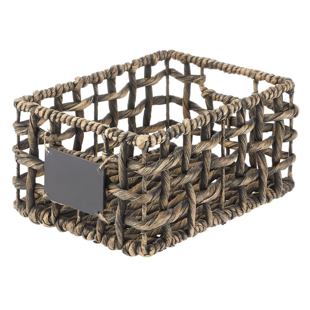 Open Weave Hyacinth Basket with Chalkboard Label 12 x 9 x 6 Open Weave Hyacinth Basket With Chalkboard Label 12 X 9 X 6 -mDesign 1000 Square JPG 10689MDHS.PT09