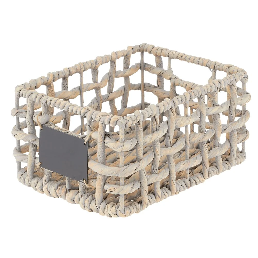 Open Weave Hyacinth Basket with Chalkboard Label 12 x 9 x 6 Open Weave Hyacinth Basket With Chalkboard Label 12 X 9 X 6 -mDesign 1000 Square JPG 10690MDHS.PT09