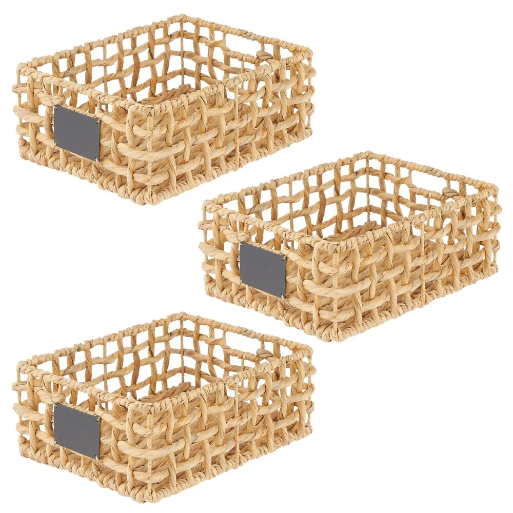 Open Weave Hyacinth Basket with Chalkboard Label 16 x 12 x 6 Open Weave Hyacinth Basket With Chalkboard Label 16 X 12 X 6 -mDesign 1000 Square JPG 10692MDHS.MAIN 3