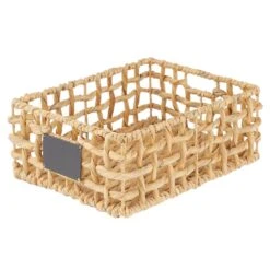 Open Weave Hyacinth Basket With Chalkboard Label 16 X 12 X 6 3 Open Weave Hyacinth Basket With Chalkboard Label 16 X 12 X 6 -mDesign 1000 Square JPG 10692MDHS.PT09