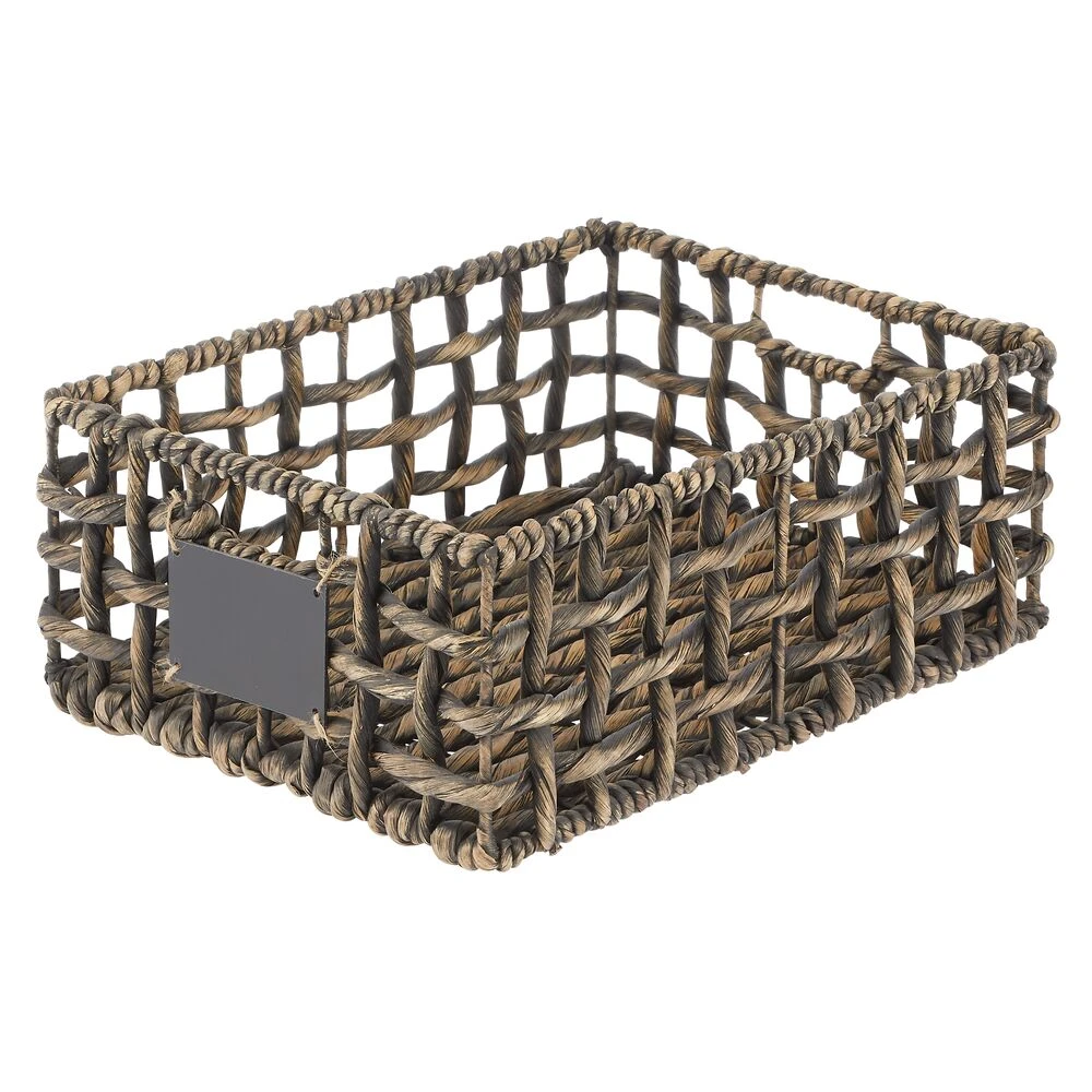 Open Weave Hyacinth Basket with Chalkboard Label 16 x 12 x 6 Open Weave Hyacinth Basket With Chalkboard Label 16 X 12 X 6 -mDesign 1000 Square JPG 10693MDHS.PT09