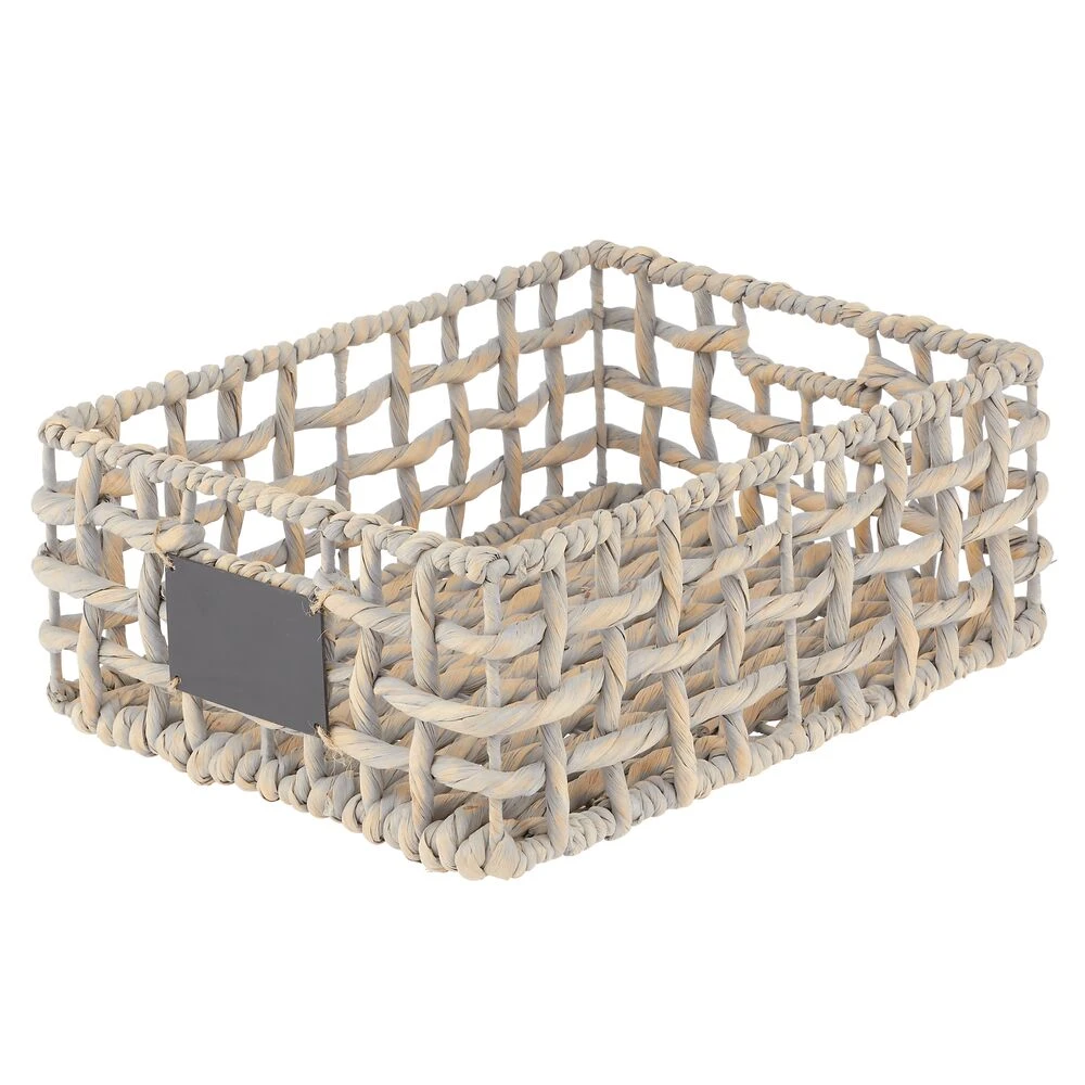 Open Weave Hyacinth Basket with Chalkboard Label 16 x 12 x 6 Open Weave Hyacinth Basket With Chalkboard Label 16 X 12 X 6 -mDesign 1000 Square JPG 10694MDHS.PT09