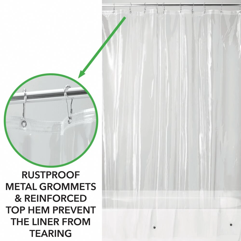 VinylShower Curtain Liner VinylShower Curtain Liner -mDesign 1000 Square JPG 10VINYL clear.PT01