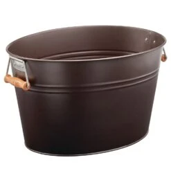 Beverage Tub With Bamboo Handles 2 Beverage Tub With Bamboo Handles -mDesign 1000 Square JPG 11008MDK.PT07