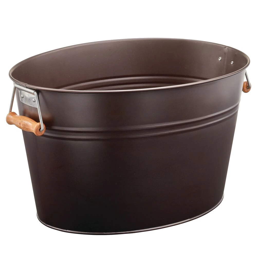 Beverage Tub with Bamboo Handles Beverage Tub With Bamboo Handles -mDesign 1000 Square JPG 11008MDK.PT07