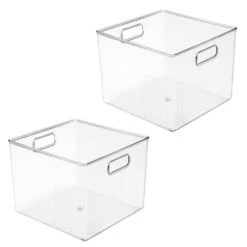 Plastic Cube Storage Bin With Handles 10 X 10 X 8 7 Plastic Cube Storage Bin With Handles 10 X 10 X 8 -mDesign 1000 Square JPG 11252MDBST.PT02