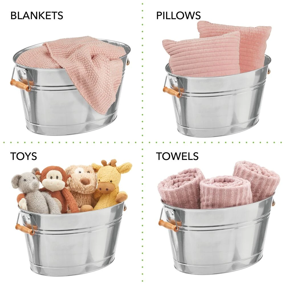 Beverage Tub with Bamboo Handles Beverage Tub With Bamboo Handles -mDesign 1000 Square JPG 11696MDK.PT03