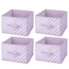 Polka Dot Fabric Storage Bin 11 X 11 X 8