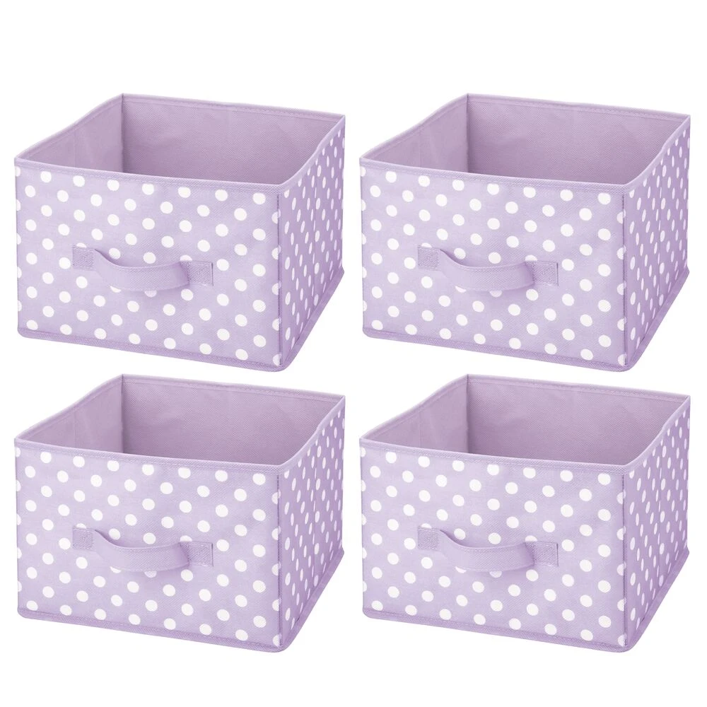 Polka Dot Fabric Storage Bin 11 x 11 x 8 Polka Dot Fabric Storage Bin 11 X 11 X 8 -mDesign 1000 Square JPG 11810MDB.MAIN 3