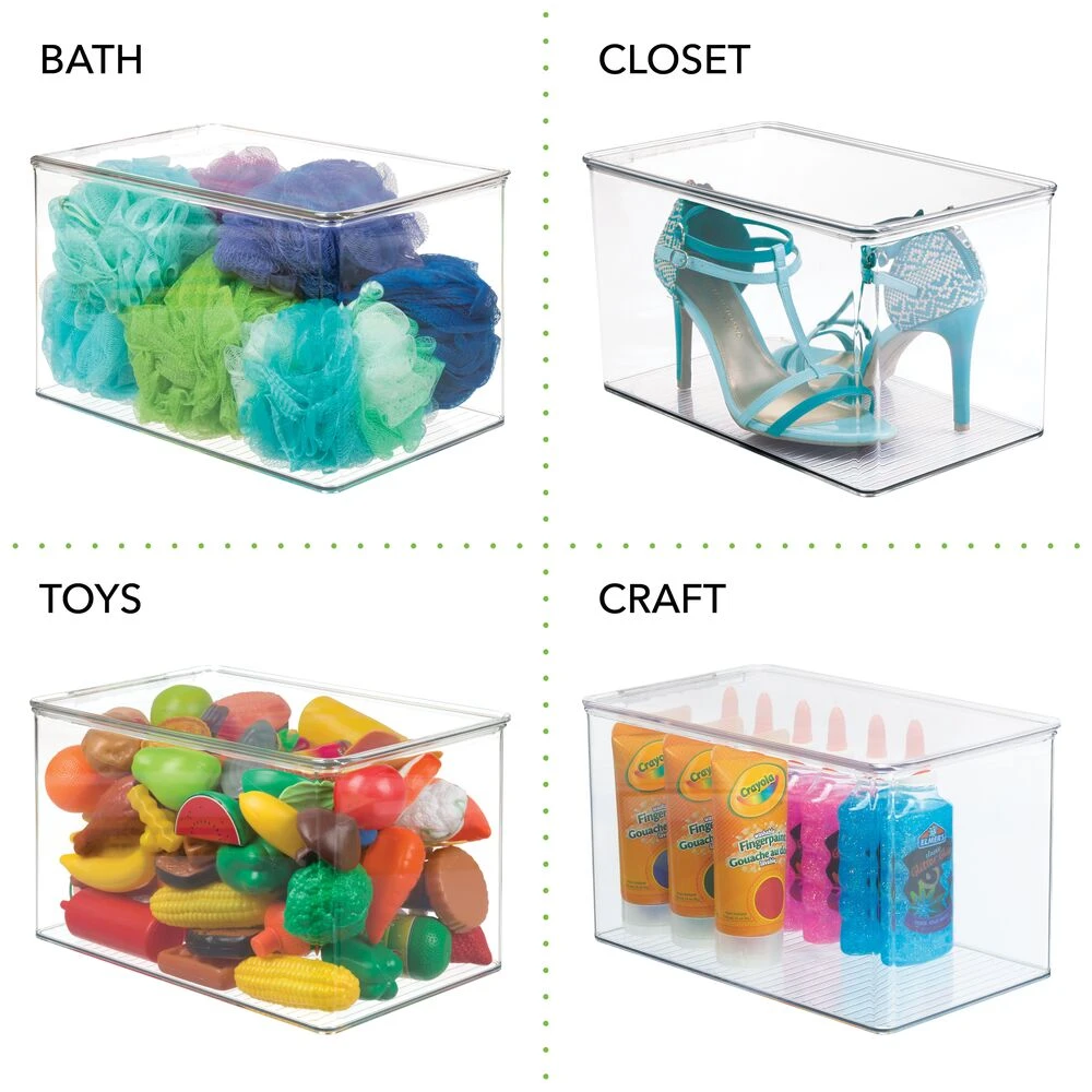 Clear Stackable Shoe Box 13 x 7 x 7 Clear Stackable Shoe Box 13 X 7 X 7 -mDesign 1000 Square JPG 12303MDCS.PT03