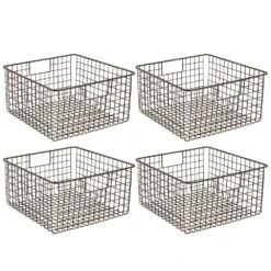 Wire Pantry Basket With Handles 12 X 12 X 6 15 Wire Pantry Basket With Handles 12 X 12 X 6 -mDesign 1000 Square JPG 12611MDBST.MAIN 3