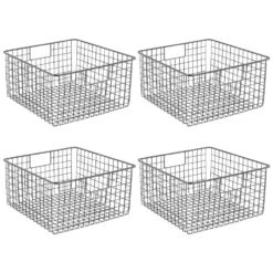 Wire Pantry Basket With Handles 12 X 12 X 6 17 Wire Pantry Basket With Handles 12 X 12 X 6 -mDesign 1000 Square JPG 12614MDBST.MAIN 3