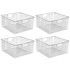 Wire Pantry Basket With Handles 12 X 12 X 6 9 Wire Pantry Basket With Handles 12 X 12 X 6 -mDesign 1000 Square JPG 12617MDO.MAIN 3