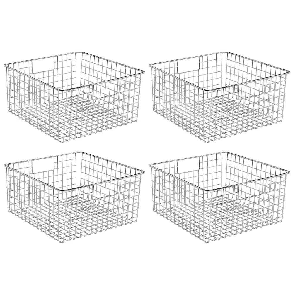 Wire Pantry Basket with Handles 12 x 12 x 6 Wire Pantry Basket With Handles 12 X 12 X 6 -mDesign 1000 Square JPG 12617MDO.MAIN 3