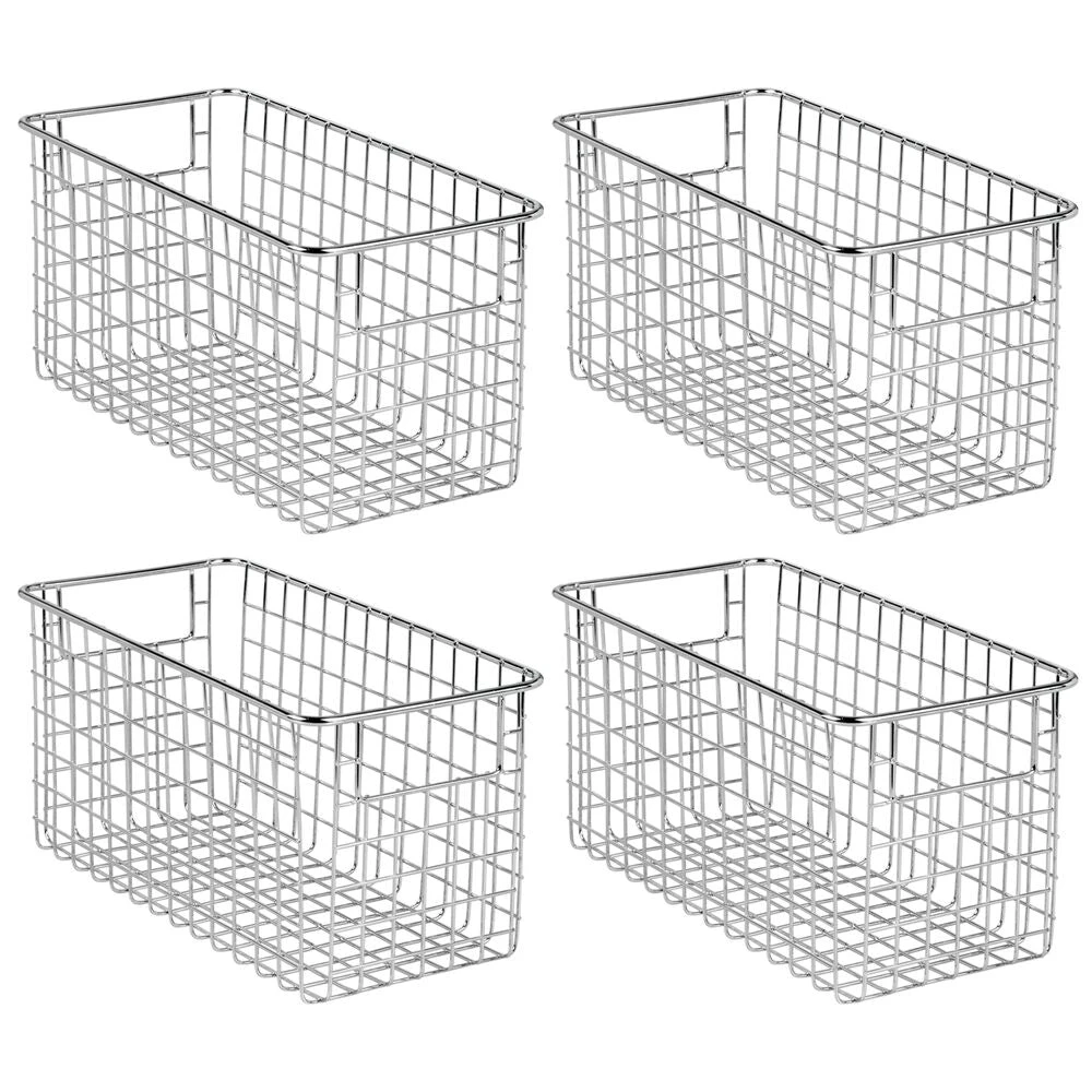 Multi-Purpose Wire Basket with Handles 12 x 6 x 6 Multi-Purpose Wire Basket With Handles 12 X 6 X 6 -mDesign 1000 Square JPG 12631MDBST.MAIN 3