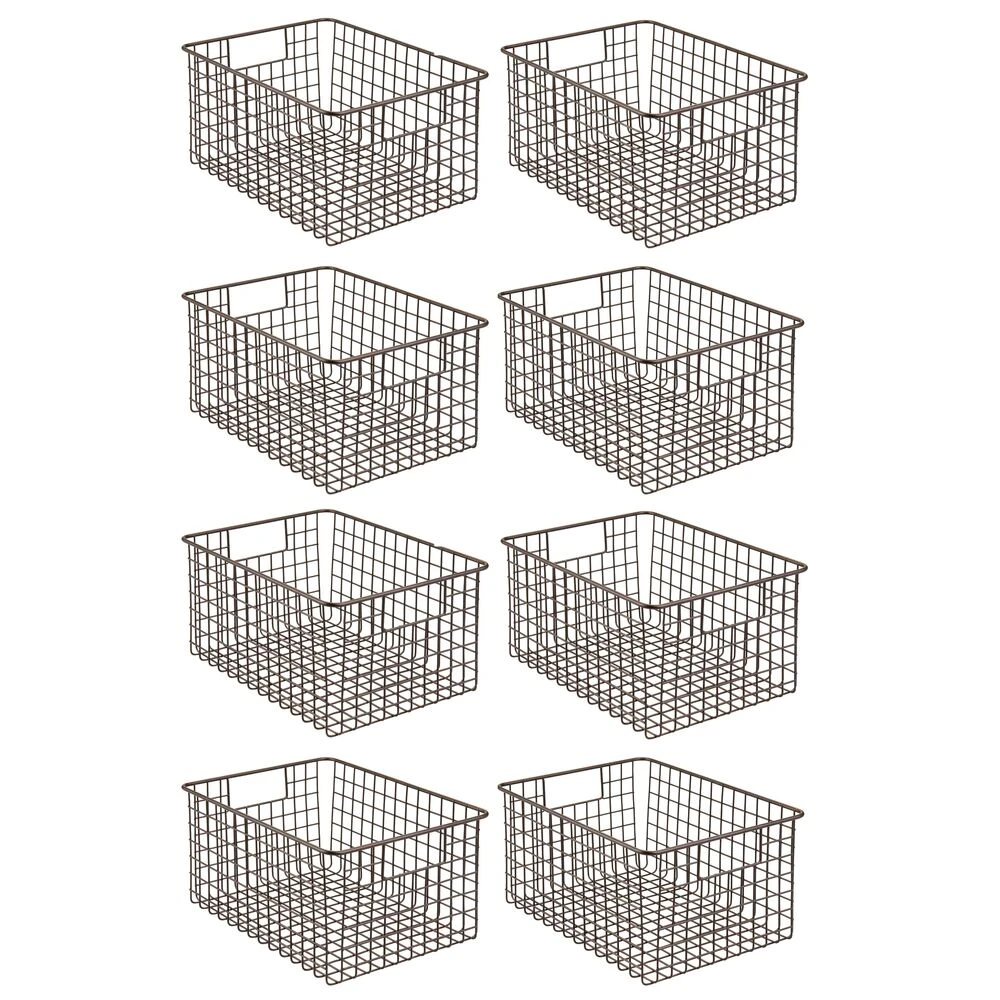 Wire Pantry Basket with Handles 12 x 9 x 6 Wire Pantry Basket With Handles 12 X 9 X 6 -mDesign 1000 Square JPG 12970MDCO.MAIN 3