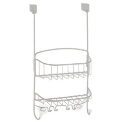 Over-the-Door Shower Caddy With 4 Hooks 2 Over-the-Door Shower Caddy With 4 Hooks -mDesign 1000 Square JPG 13100MDBST.PT03