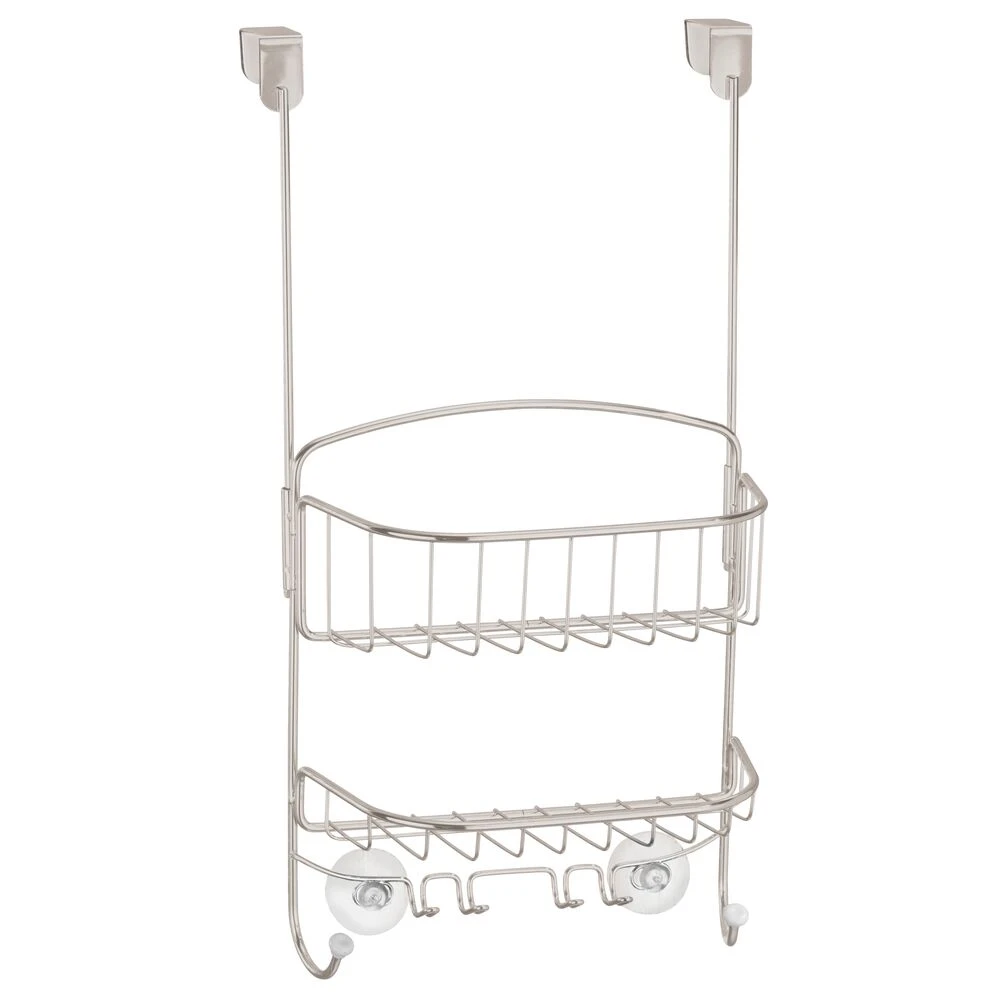 Over-the-Door Shower Caddy with 4 Hooks Over-the-Door Shower Caddy With 4 Hooks -mDesign 1000 Square JPG 13118MDBST.PT03