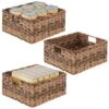 Woven Plastic Basket 13 X 12 X 6