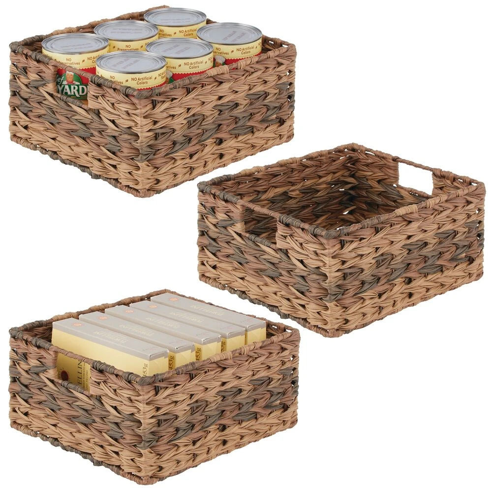 Woven Plastic Basket 13 x 12 x 6 Woven Plastic Basket 13 X 12 X 6 -mDesign 1000 Square JPG 13196MDK Outline