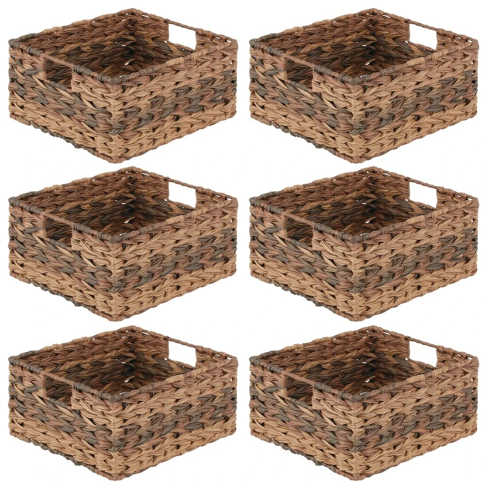Woven Plastic Basket 13 x 12 x 6 Woven Plastic Basket 13 X 12 X 6 -mDesign 1000 Square JPG 13200MDK.MAIN 3