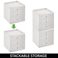 3-Drawer Stackable Organizer 6 3-Drawer Stackable Organizer -mDesign 1000 Square JPG 13454MDC.PT02