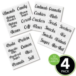 3-Section Stackable Bin With Pantry Labels 5 3-Section Stackable Bin With Pantry Labels -mDesign 1000 Square JPG 13760MDK Outline