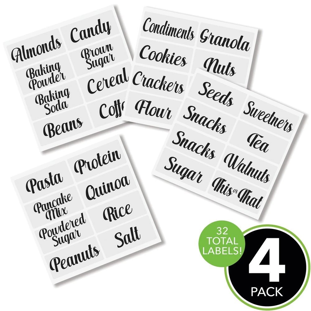 3-Section Stackable Bin with Pantry Labels 3-Section Stackable Bin With Pantry Labels -mDesign 1000 Square JPG 13760MDK Outline