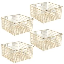 Wire Pantry Basket With Handles 12 X 12 X 6 19 Wire Pantry Basket With Handles 12 X 12 X 6 -mDesign 1000 Square JPG 14179MDBST.MAIN 3