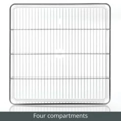 4-Section Bin 12 X 12 X 3.5 4 4-Section Bin 12 X 12 X 3.5 -mDesign 1000 Square JPG 14324MDK Detail 1