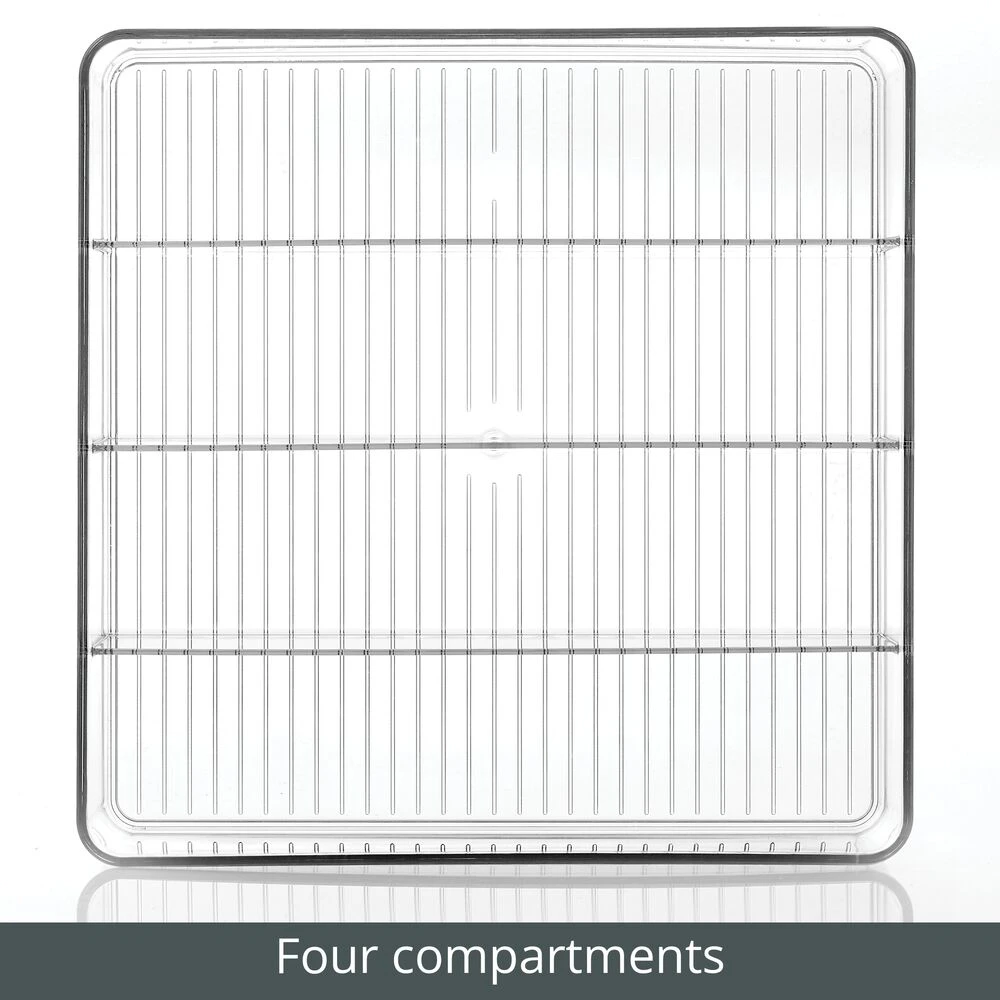 4-Section Bin 12 x 12 x 3.5 4-Section Bin 12 X 12 X 3.5 -mDesign 1000 Square JPG 14324MDK Detail 1