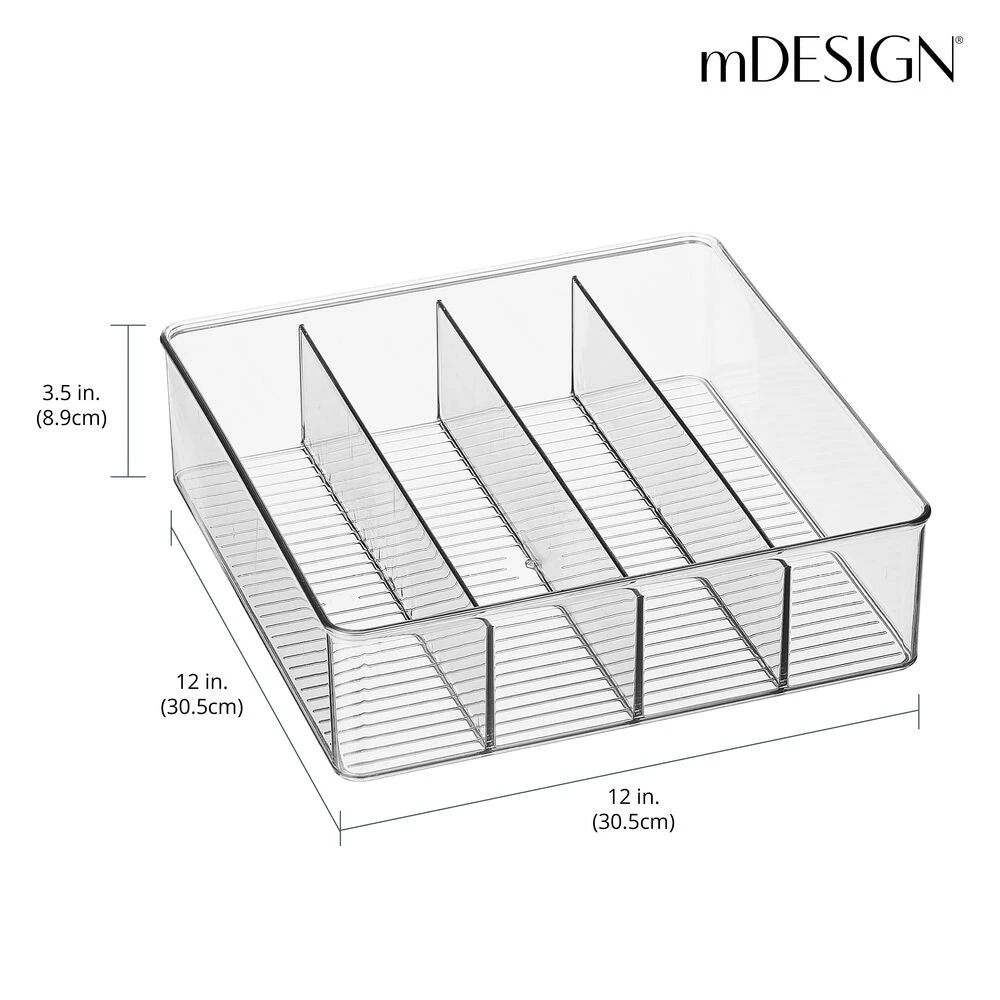 4-Section Bin 12 x 12 x 3.5 4-Section Bin 12 X 12 X 3.5 -mDesign 1000 Square JPG 14324MDK Dimensions