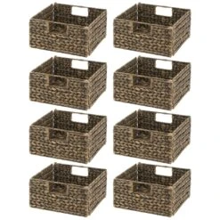 Water Hyacinth Cube Kitchen Basket 10.5 X 10.5 X 5 2 Water Hyacinth Cube Kitchen Basket 10.5 X 10.5 X 5 -mDesign 1000 Square JPG 14795MDK.MAIN 3