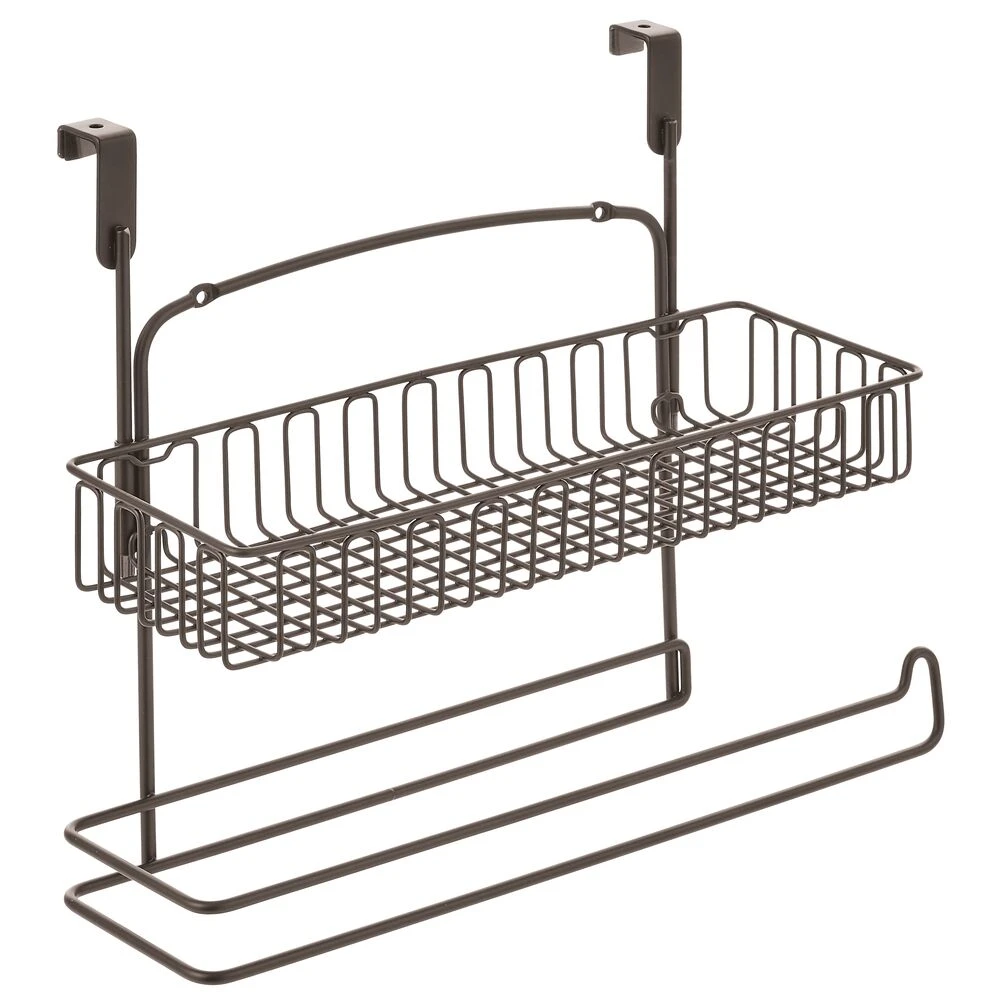 Over-the-Cabinet Paper Towel Holder with Storage Over-the-Cabinet Paper Towel Holder With Storage -mDesign 1000 Square JPG 16214MDK OLa