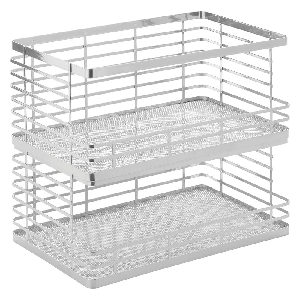 Stackable Wire Pantry Baskets 11 x 18 x 7.5 Stackable Wire Pantry Baskets 11 X 18 X 7.5 -mDesign 1000 Square JPG 16502MDK.MAIN 3b