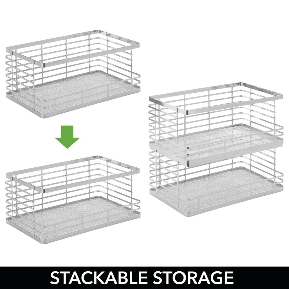 Stackable Wire Pantry Baskets 11 x 18 x 7.5 Stackable Wire Pantry Baskets 11 X 18 X 7.5 -mDesign 1000 Square JPG 16502MDK.PT02